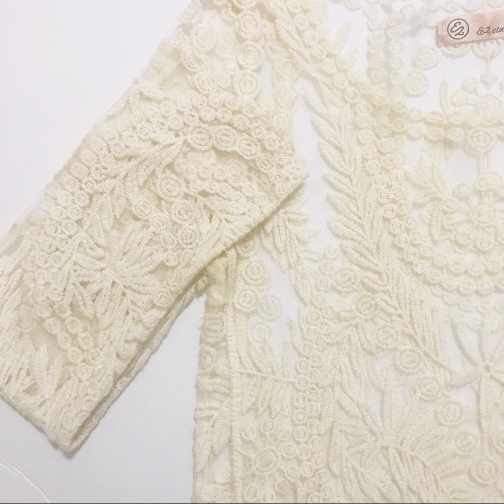 E2 Clothing Cotton Top Womens Medium Blouse
